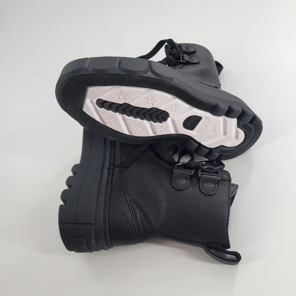 Sorel Caribou Boot Lace Up Black Leather Rubber Size 8 New - Picture 7 of 7